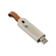 Memoria usb 8 Gb retráctil con cordón café