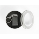 Memoria USB 8 GB cromo y curpiel con llavero