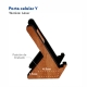 Porta celular en forma de Y de MDF y Caoba