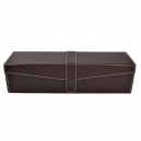 Estuche para vinos abatible rectangular de curpiel