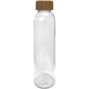 Cilindro o botella Park de vidrio con tapa de bambú 500 ml