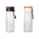 Cilindro de Vidrio tapa tipo madera 350 ml