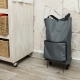 Carrito de compras plegable 49 x 29 cm poliéster con ruedas