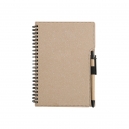 Libreta A5 ecológica de kraft 70 hj y bolígrafo
