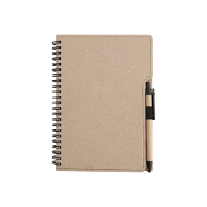 Libreta A5 ecológica de kraft 70 hj y bolígrafo