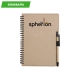 Libreta A5 ecológica de kraft 70 hj y bolígrafo