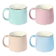 Taza de cerámica con borde dorado 350 ml