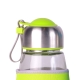 Mini cilindro de cristal verde con funda de neopreno 400 ml