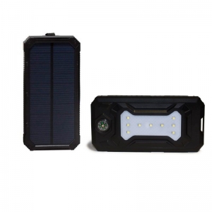 Power Bank solar con luz bi puerto 8000 mAh