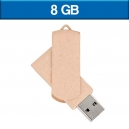 Memoria USB giratoria de plástico reciclado ecológica 8 GB