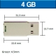 Armazón memoria para proyectos PVC de 4 GB