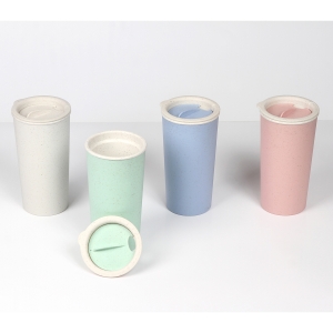 Vaso hecho de fibra de trigo de 400 ml