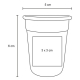 Vaso tequilero de acero inoxidable de 70 ml