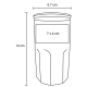 Vasos reciclables de 355 ml