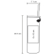Termo con doble pared de acero inoxidable insulado al vacío de 610 ml