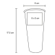 Termo con doble pared de acero inoxidable insulado al vacío de 550 ml