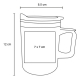 Taza con doble pared de acero inoxidable e interior de plástico de 450 ml