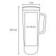 Termo con doble pared de acero inoxidable insulado al vacío de 620 ml