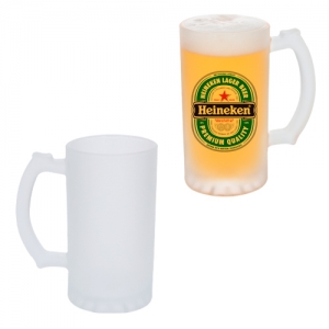 Tarro cervecero sublimable con acabado Frost de 465 ml