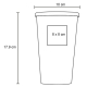 Vasos de cartónpara bebidas frías de 32 Oz