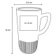 Taza cónica de cerámica de 520 ml