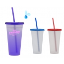 Vaso de plástico con tapa a presión con 700 ml