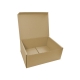 Caja de cartón corrugado.