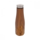 Termo de acero inoxidable con diseño de madera con 600 ml