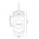 Termo con popote de 590 ml