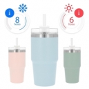 Termo con tapa rotatoria Calvi 590 ml popote