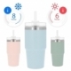 Termo con tapa rotatoria Calvi 590 ml popote