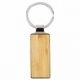 Llavero de bambu rectangular