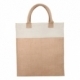 Bolsa de yute con algodón color beige