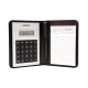 Calculadora Pascal con funda, block de notas y pluma