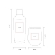 Set de shaker con vaso incluido Shaker cap 500 ml Vaso cap 350 ml.