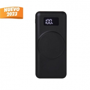 Power bank de plástico color negro capacidad de 10000 mAh