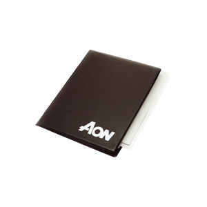 Carpeta tamano carta con porta block y porta pluma