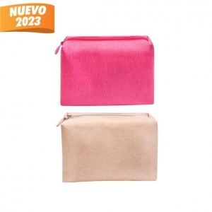 Cosmetiquera texturizada con fuelle