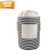 Cesto de ropa con jareta y bolsa frontal