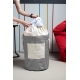 Cesto de ropa con jareta y bolsa frontal