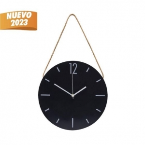 Reloj de pared con lazo color negro