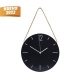 Reloj de pared con lazo color negro