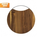Tabla redonda de madera para picar alimentos