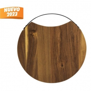 Tabla redonda de madera para picar alimentos