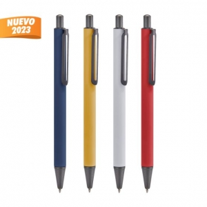 Bolígrafo metálico con terminado mate