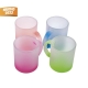 Taza de vidrio con degradado de color en la base capacidad de 11 oz