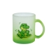 Taza de vidrio con degradado de color en la base capacidad de 11 oz