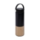 Termo de acero inoxidable con bambú en la parte inferior cap 400 ml