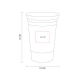 Vaso de fiesta con capacidad de 480 ml