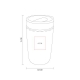 Termo de vidrio con doble pared capacidad de 480